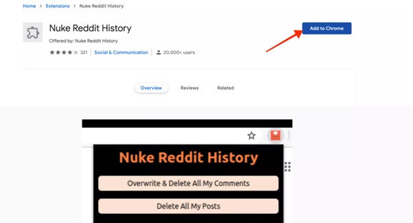 Download the Nuke Reddit Extension