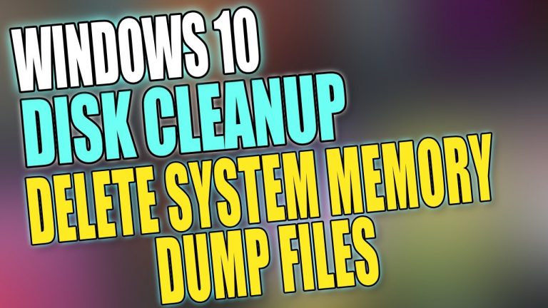 How to Delete System Error Memory Dump Files