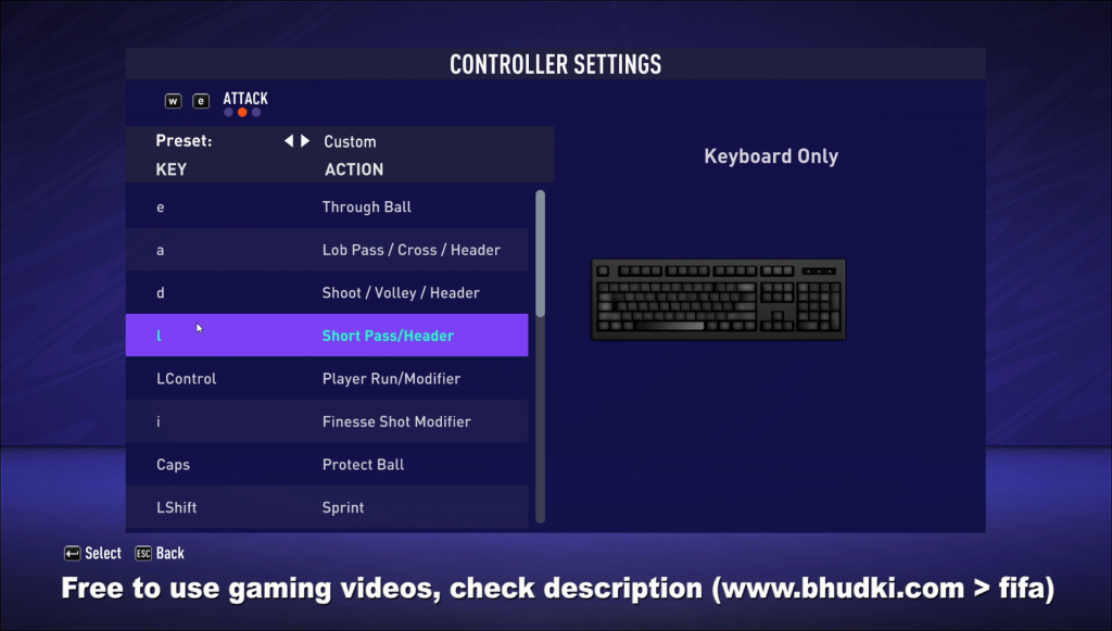 Change the control layout