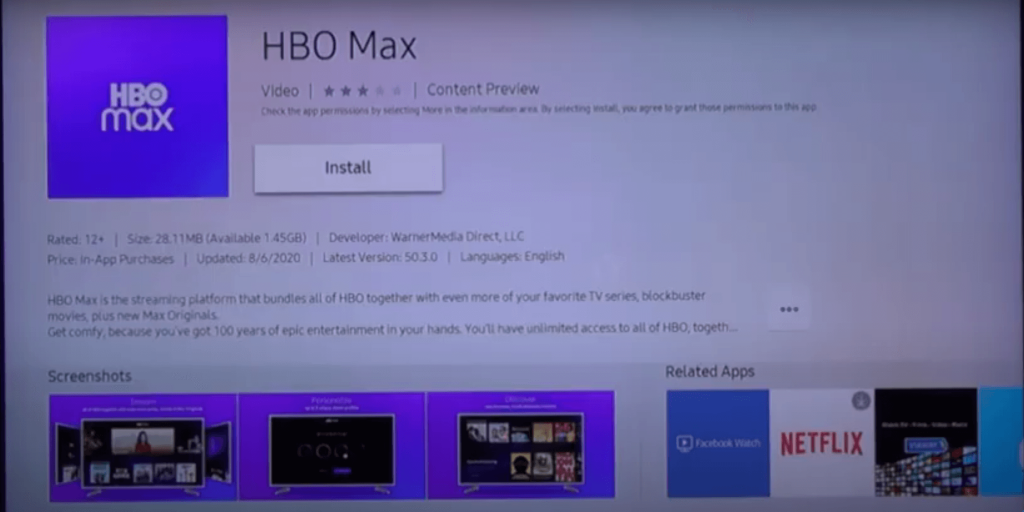 Reinstall HBO Max App