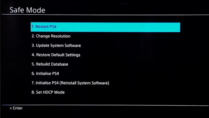 Restart the PS4 Console